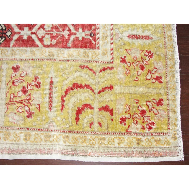 Traditional Antique Turkish Oushak Rug - 4' x 5'4" For Sale - Image 3 of 6