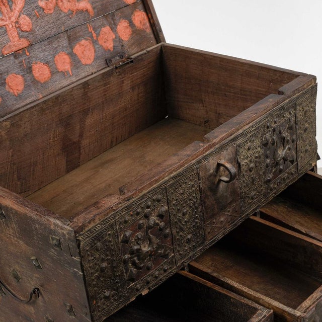 Chest with Engraved and Carved Metal Studs For Sale - Image 18 of 18