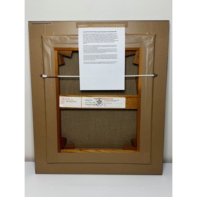 Impressionist Oil Painting Banks of the Wye Coppet Hill Herefordshire by Charles Neal C1989 For Sale - Image 4 of 12