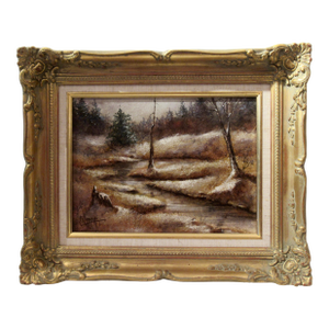 Carlo Wahlbeck Wild Winter C. 1980 Painting