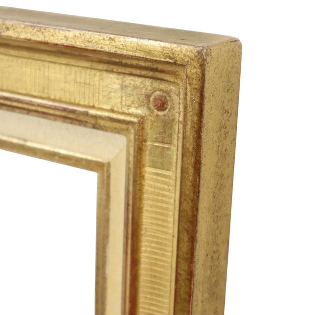 Sleek Gold Wooden Painting Frame For Sale - Image 14 of 15