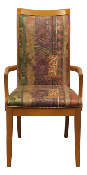 Stanley Furniture Blonde Wood Contemporary Modern Upholstered Dining Arm Chair 454-11-76