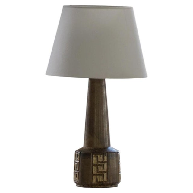 Large Danish Modern Ceramic Stoneware Table Lamp by Løvemose, 1960s For Sale - Image 12 of 12