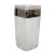 Vintage Italian Frosted Art Glass Chrome Rim Pillar Vase For Sale - Image 11 of 11