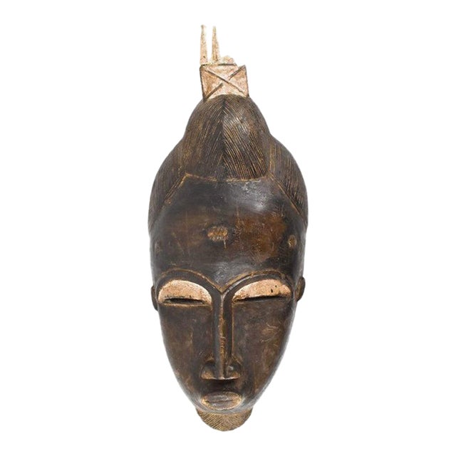 Early 20th Century Yaure Baule Portrait Mask Côte d'Ivoire For Sale