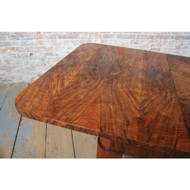 Art Deco Dining Set in Beech, Spruce and Walnut Veneer, Czech, 1920s, Set of 5 For Sale - Image 8 of 13