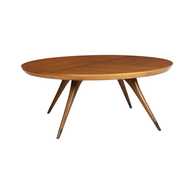 72" Round Vladimir Kagan Dining Table, 1950s Originally sold through the Kagan-Dreyfuss showroom in Manhattan, this table...