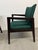 Wood Ofs Brands Contemporary Green Upholstered Wood Armchairs, a Pair For Sale - Image 7 of 13