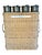 Rustic European Early 20th Century Pair of World War II Wicker Canister Holders With Canisters For Sale - Image 3 of 7
