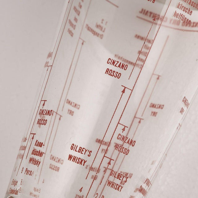 American Glass and Silver-Plated Recipe Cocktail Shaker, 1950s For Sale - Image 3 of 11