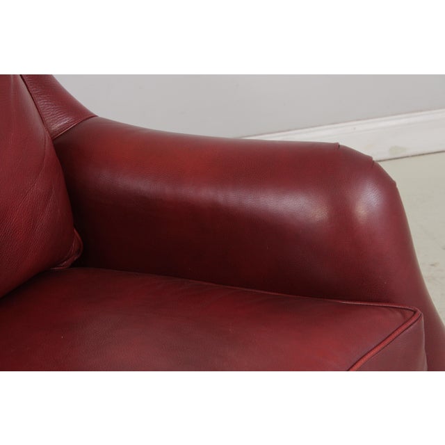 Hancock & Moore Red Leather Oversized Chair For Sale - Image 12 of 15