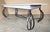 Rustic Early 20th Century Dining Table with Large White Wood top and Solid Forged Iron Curved Legs For Sale - Image 3 of 18