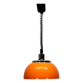 Mid-Century Adjustable Plastic Pendant Lamp attributed to Meblo for Guzzini, Italy, 1970s For Sale