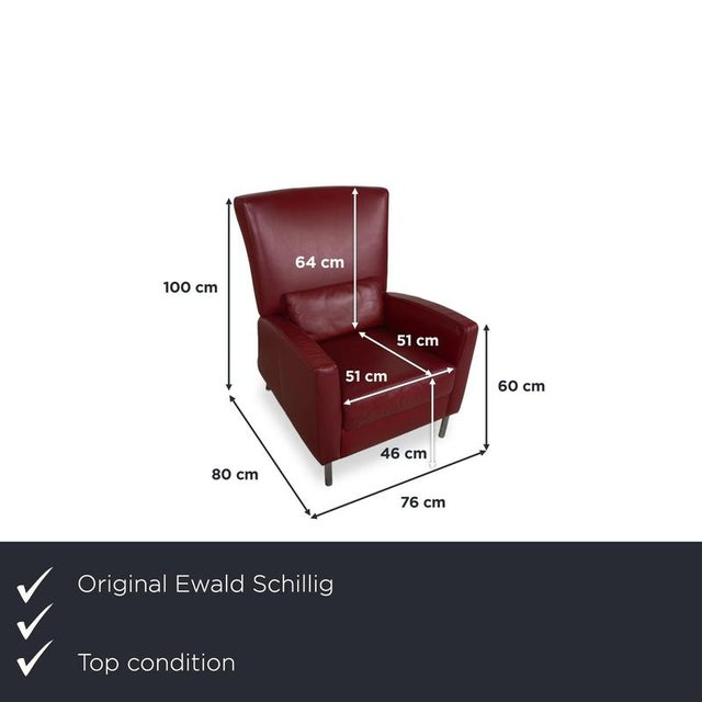 with this Ewald Schillig armchair in rich Bordeaux, you're getting a piece of furniture that immediately catches the eye...