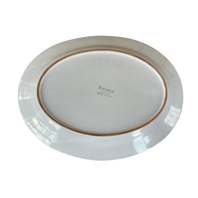 Set of 3 Italian Platters in Olive, Lemon and Fruit Patterns, 1990s For Sale In New York - Image 6 of 12