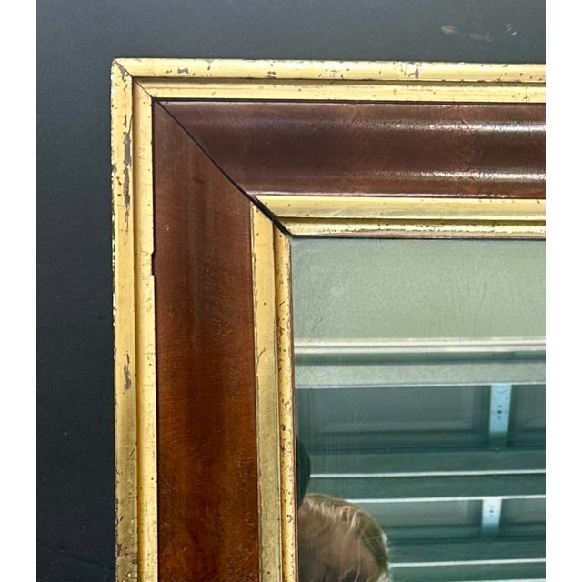 19th Century 19th Century American Empire Mahogany and Gilt Ogee Wall Mirror. For Sale - Image 5 of 10