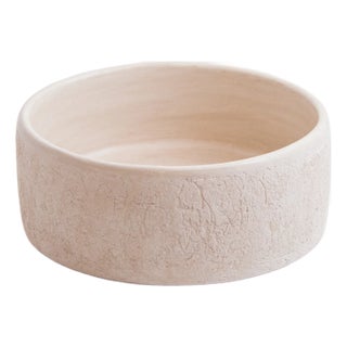 Custom Made Round Lime Plaster Bathroom Sink, Handmade Countertop Washbasin For Sale