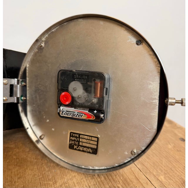 Vintage Black Kappa Ship Double Sided Wall Clock, 1980s For Sale - Image 15 of 18