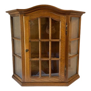 Vintage Dutch Wall Cabinet With Three Shelves For Sale