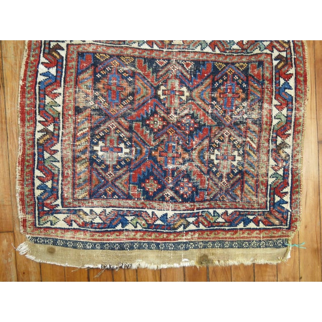 19th Century Shabby Chic Persian Tribal Square Size Rug - 2'1" x 2'4" For Sale In New York - Image 6 of 6