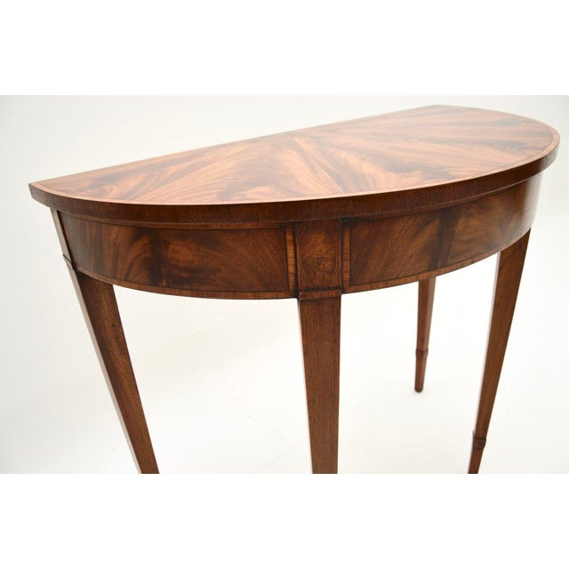 Brown Antique Sheraton Style Console Table, 1910 For Sale - Image 8 of 9