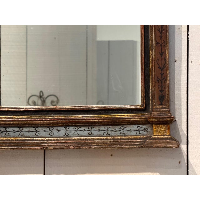Italian Painted and Parcel Gilt Plaster Mirror For Sale - Image 4 of 8