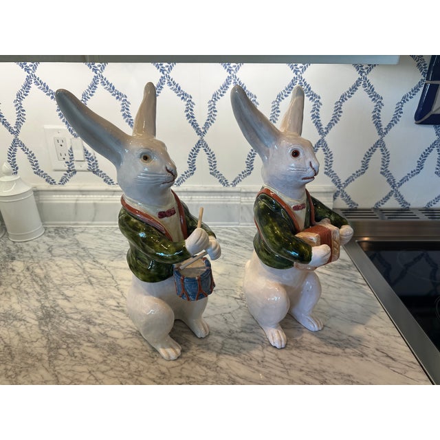 Mid 20th Century Ceramic Bunnies - A Pair For Sale - Image 11 of 13