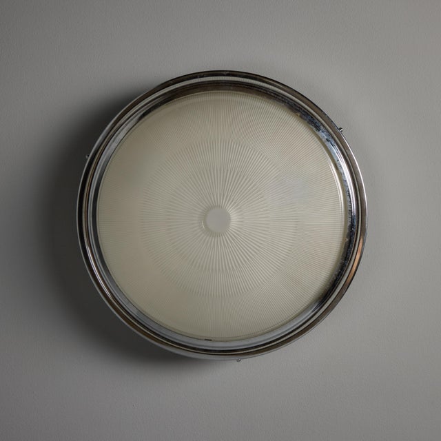 Large 1960s Sergio Mazza Glass and Metal Ceiling or Wall Lamp for Artemide For Sale - Image 15 of 15