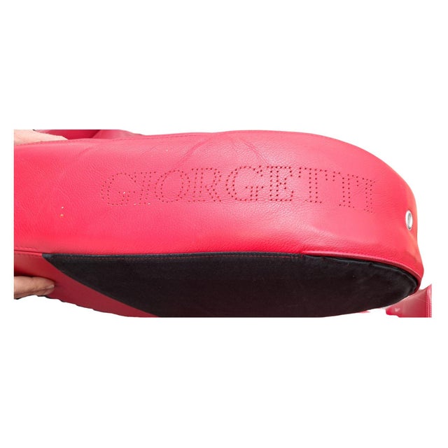 Postmodern Vintage Italian Progetti Chairs in Red Leather by Massimo Scolari for Giorgetti,1990s, Set of 2 For Sale - Image 3 of 10