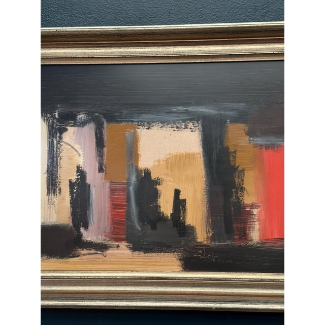 Mid-Century Modern R. Adiels, Abstract Composition, 1950s, Acrylic, Framed For Sale - Image 3 of 11