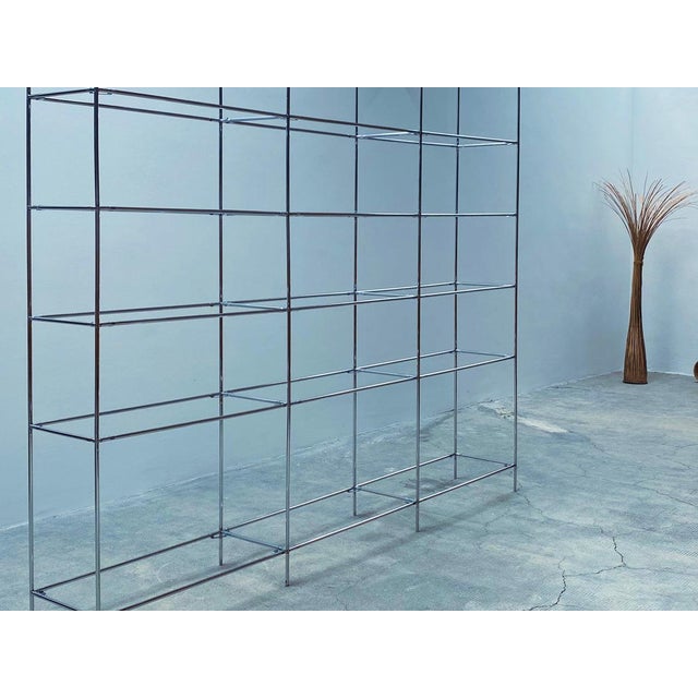 Abstracta Modular Shelf in Chrome and Glass by Poul Cadovius for Royal System, Denmark, 1960s For Sale - Image 10 of 11