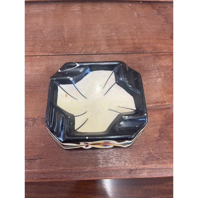 Ceramic 1970s Vintage Ceramic Hand Painted Ashtray, Imported From Holland For Sale - Image 7 of 8