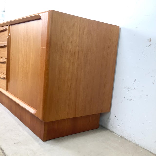 Brown Bernhard Pedersen & Søn Danish Teak Tambour Door Credenza For Sale - Image 8 of 17