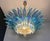 Murano Murano Style Palmette, Two Levels, 82 Blue, Turquoise and Clear Glasses Chandelier For Sale - Image 4 of 8