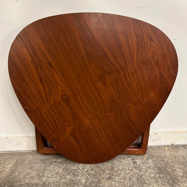 1950s Foldable Teak Side Table by Peter Hvidt and Oral Mølgaard-Nielsen for France and Daverkosen For Sale - Image 10 of 12