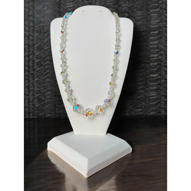 20” total length Graduated Prism Aurora Beurealis Necklace. Vintage estate piece. Graduated faceted beads that really...