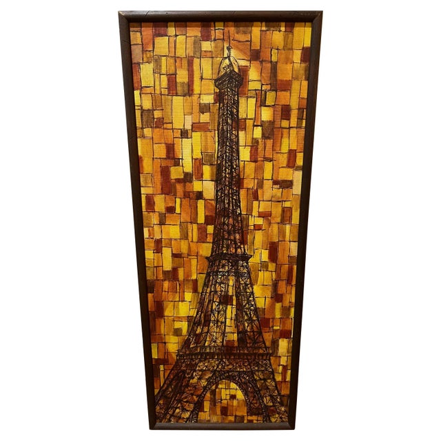 Cubist Painting of the Eiffel Towers in Paris by J. Klein For Sale - Image 13 of 13