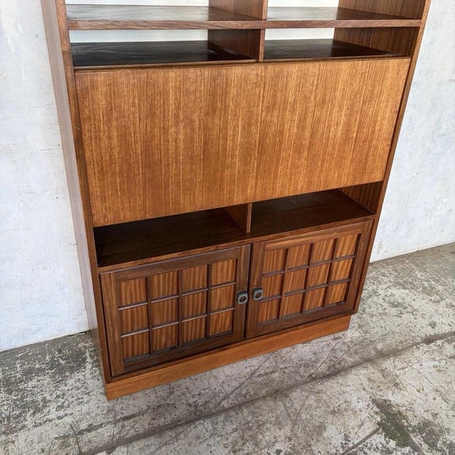 1960s Mid-Century Modern Teak Secretaire Bookcase, 1960s For Sale - Image 5 of 7