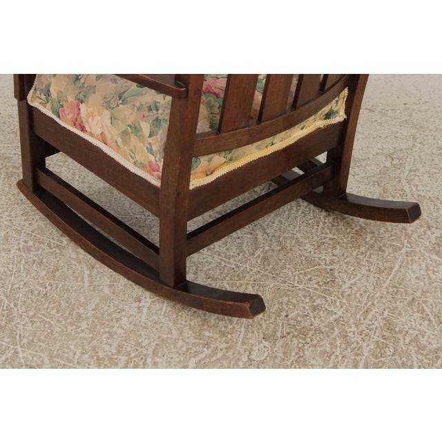 Antique L & j.g. Stickley Mission Oak Rocking Chair For Sale - Image 13 of 18