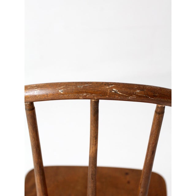 Vintage Windsor Bow Back Dining Chair For Sale - Image 9 of 13