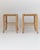 Vintage Wooden Stools with Handwoven Straw Seats and Curved Legs, 1980s, Set of 2 For Sale - Image 9 of 11