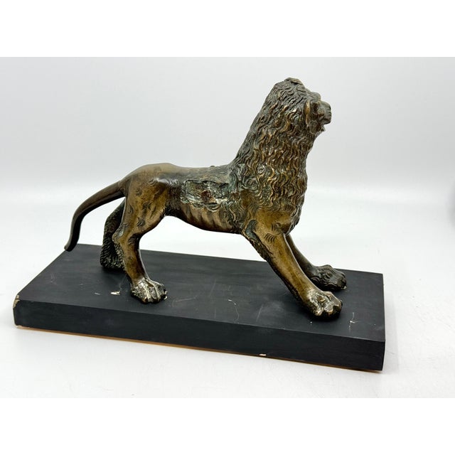 Antique Medieval Bronze Sculpture of a Lion For Sale - Image 13 of 18