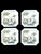 Andrea by Sadek Japan Octagonal Plates Water Lily Chinoiserie Set Of 4 is a beautifully crafted set of collector plates...