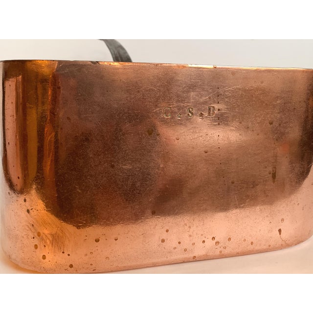 Copper Vintage Rectangular French Copper Pot # 1 For Sale - Image 8 of 11
