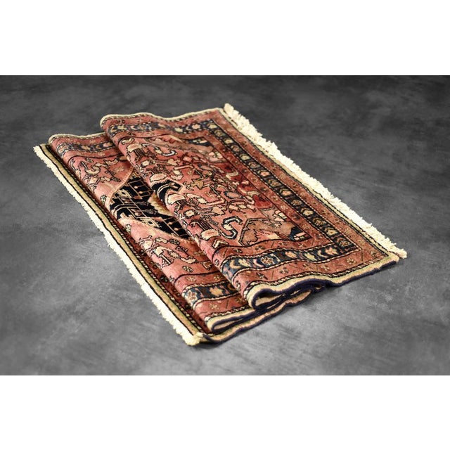 Black Zanjan Hamadan Rug, Middle Eastern, 1960s For Sale - Image 8 of 18
