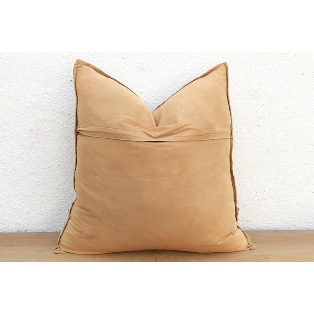 Large Pastel Heritage Antique Jaisalmer Pillow For Sale In Los Angeles - Image 6 of 7