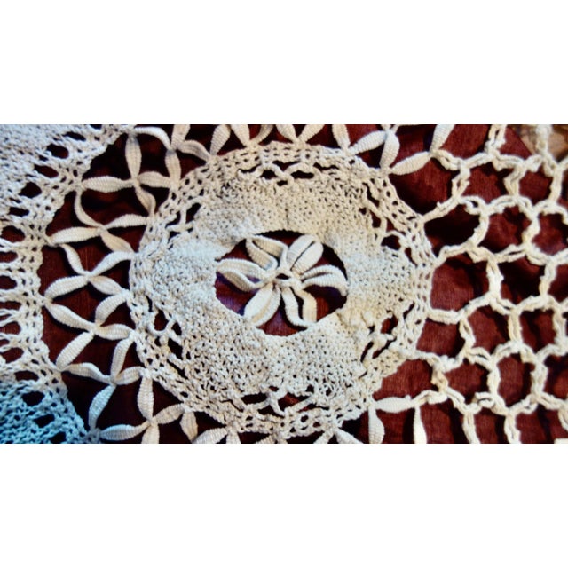 Antique Bobbin Lace Bed Throw For Sale - Image 13 of 18