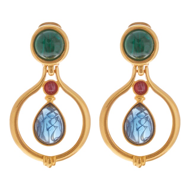 Anakin 24K Gold Electroplate Earrings - 2 Pieces For Sale