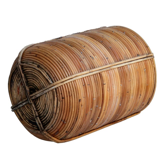 Mid 20th Century Mid 20th Century Handmade Reed Planter/ Basket For Sale - Image 5 of 7