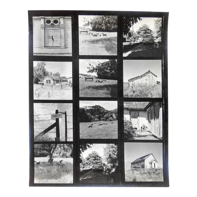 Vintage California Fine Art Photograph Contact Sheet Architecture For Sale